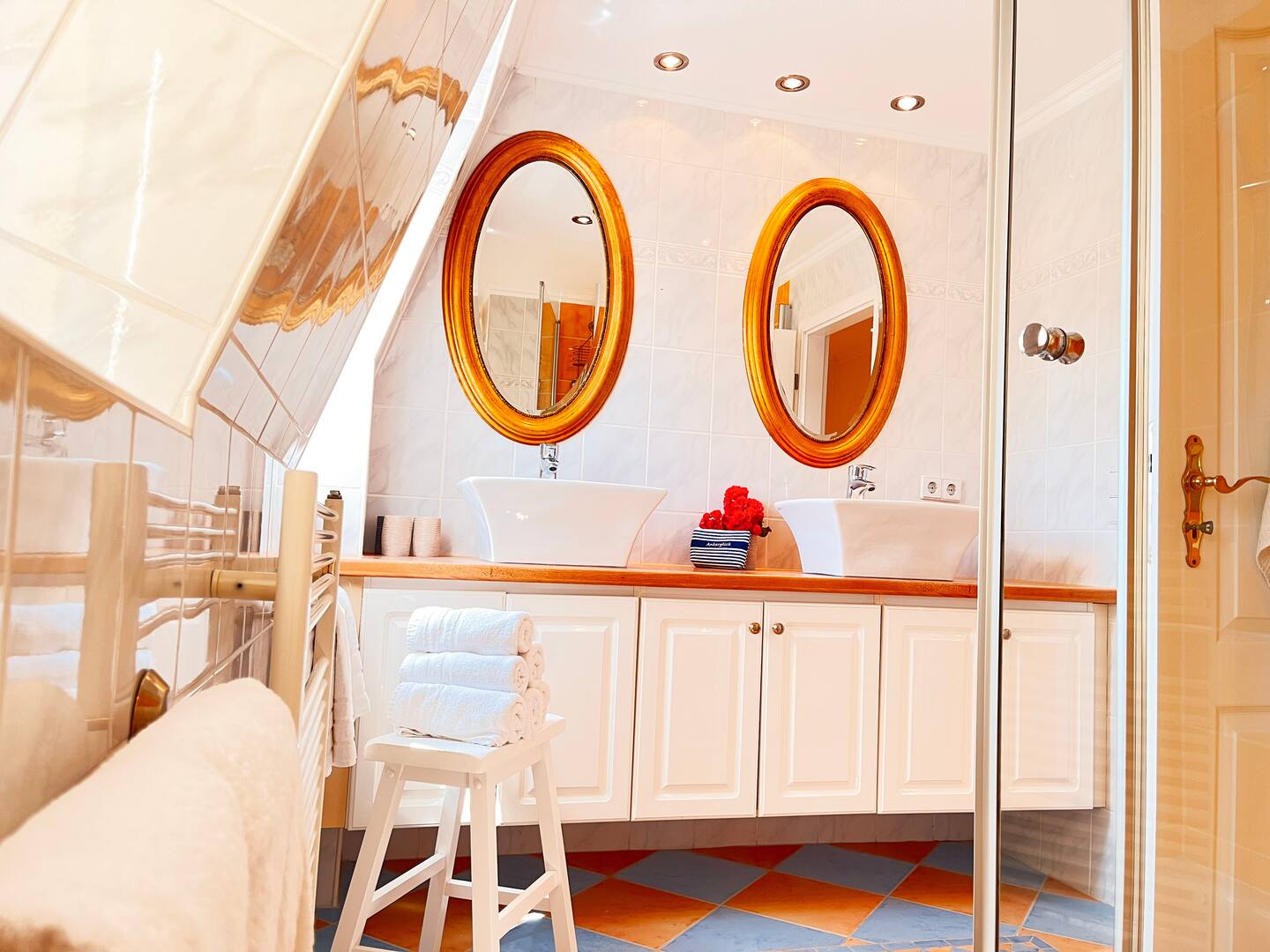 Badezimmer im Ferienhaus Westerland auf Sylt